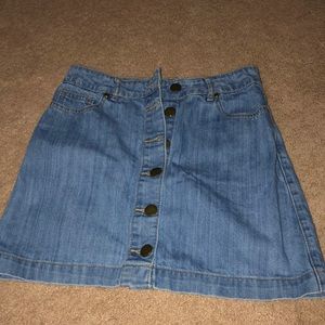 Forever 21 Button Down Jean Skirt